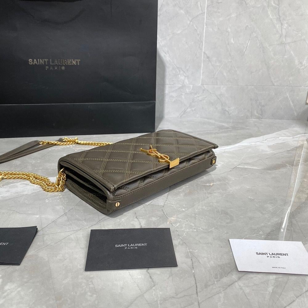 Alma Gold Leather Top Handle Bag 22.5x14.5x5cm