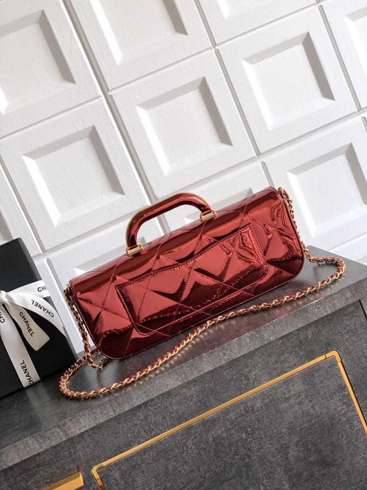 Gold Leather Top Handle Bag Style 1710826438