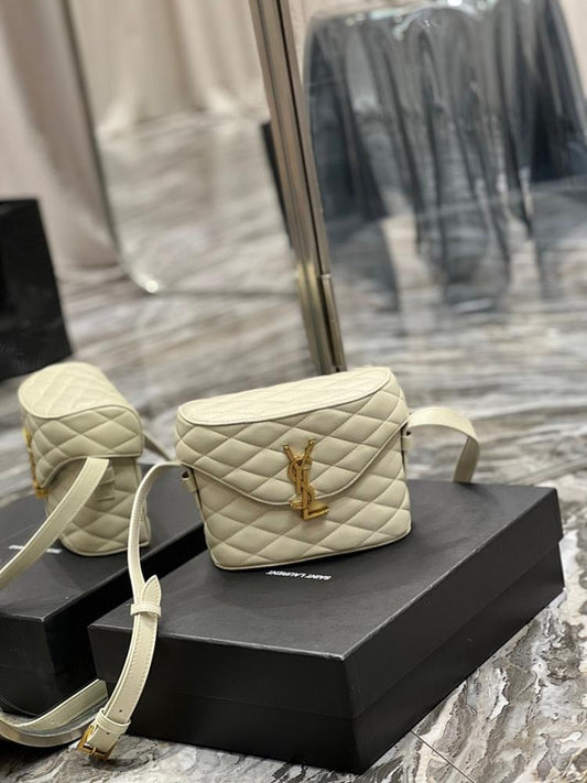 Alma Quilted Leather Top Handle Bag 19x15x8cm Style 623126428