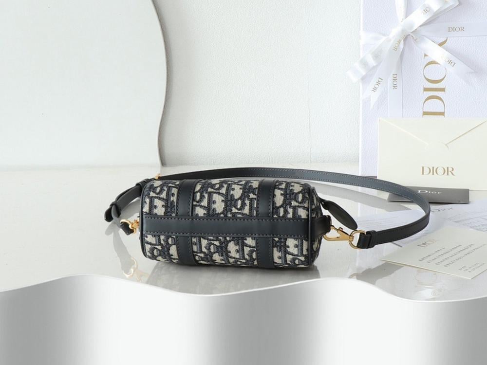 Elegant Printed Leather Shoulder Bag Blue 16x11x8cm