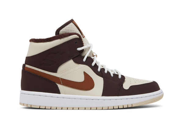 Wmns Air Jordan 1 Mid SE 'Cream Dark Chocolate'