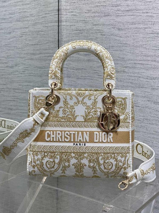 Gold Embroidered Top Handle Bag Style 292965243