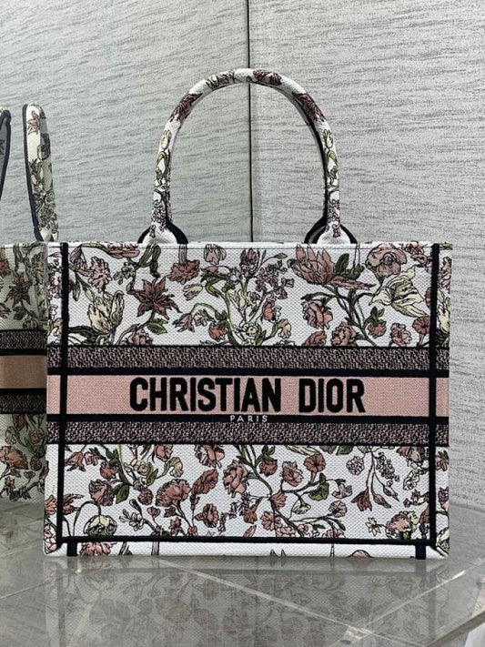 Embroidered Tote Bag Pink