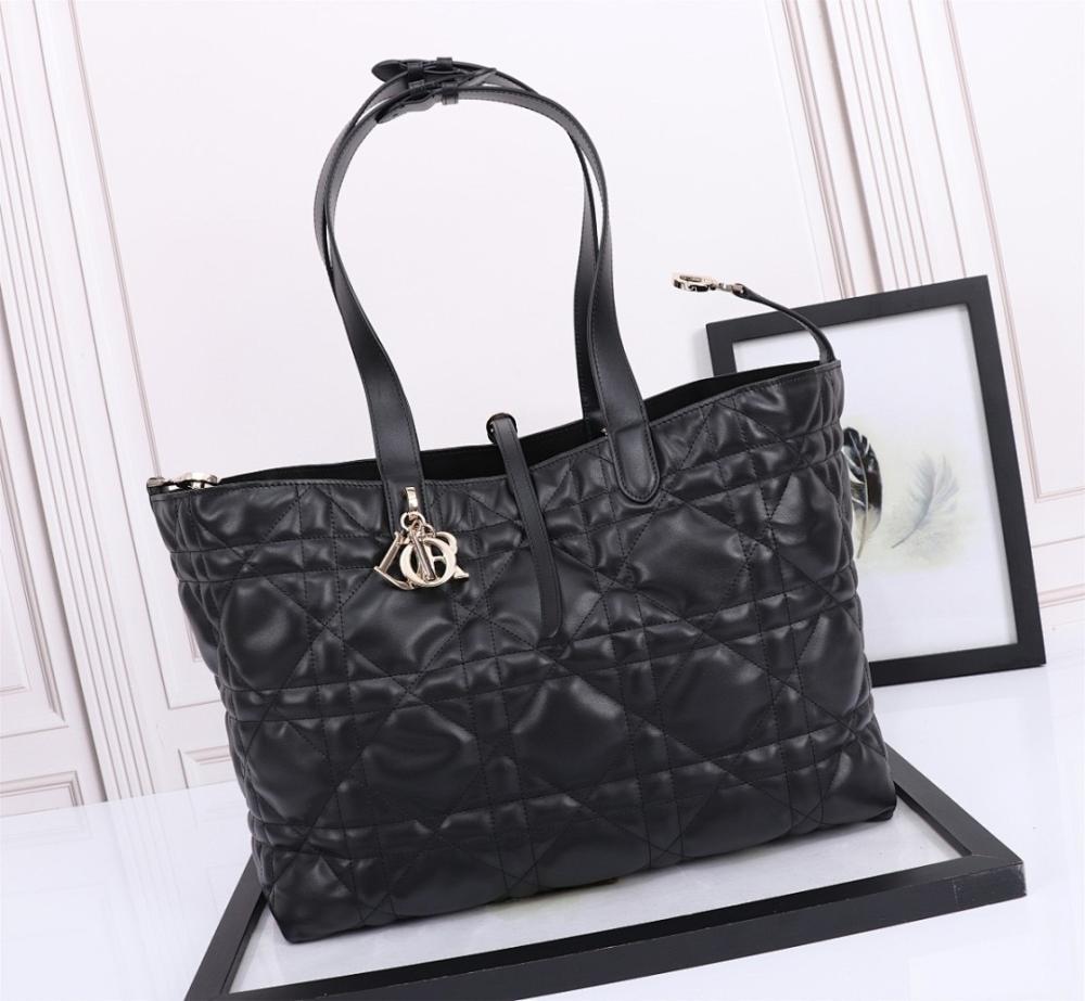 Luxury Stylish Black Calfskin Top Handle Bag