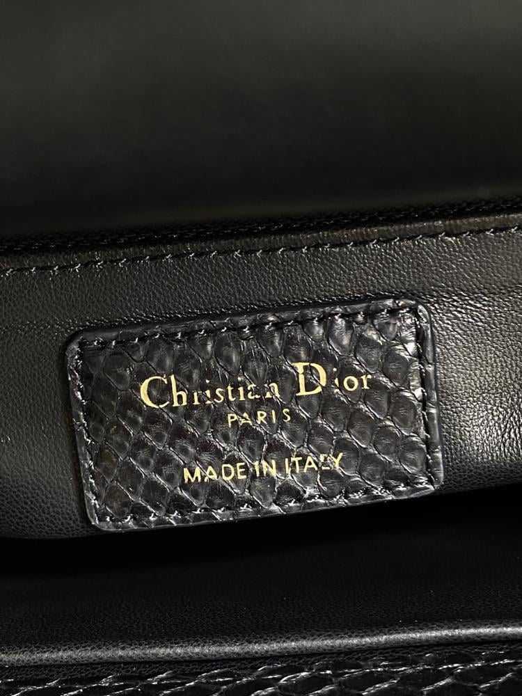 Mini Lady Bag in Black Python