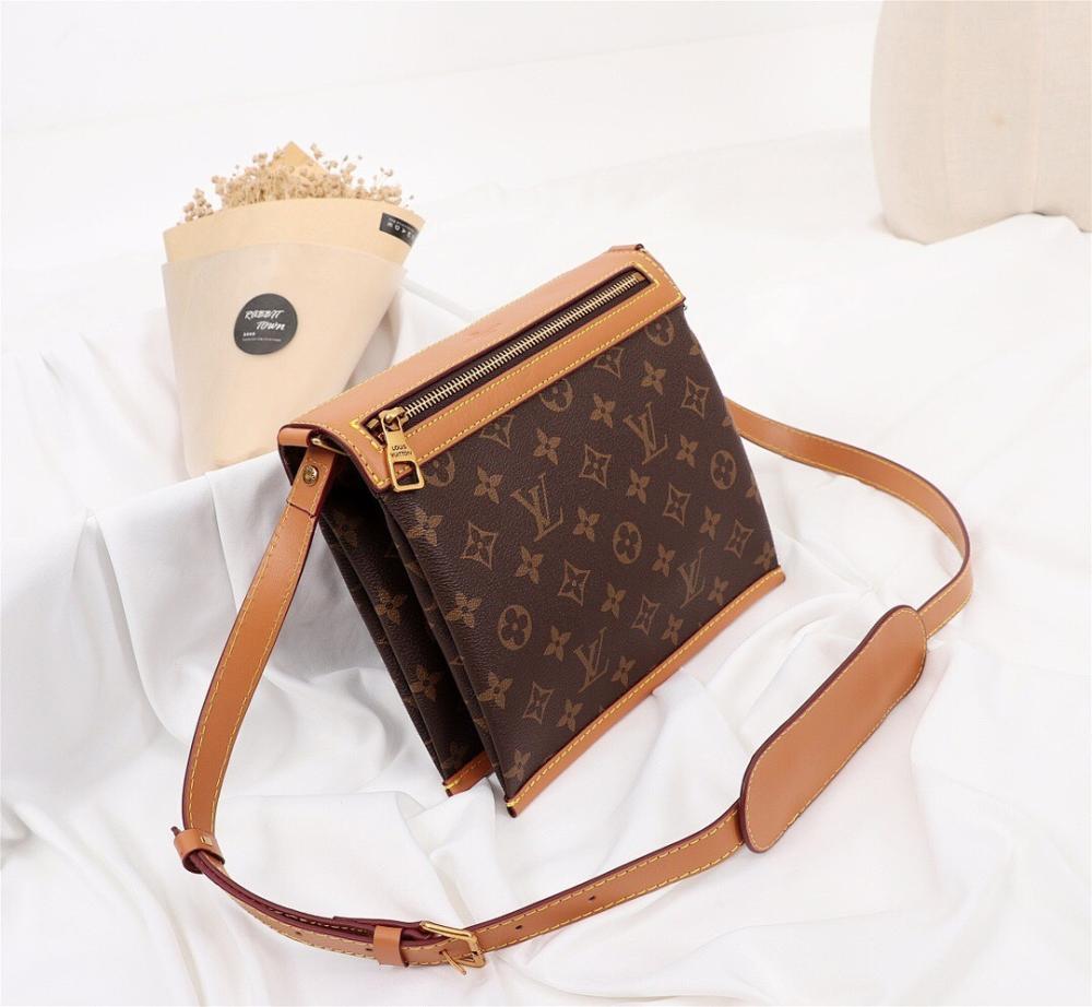Modern Monogram Leather Crossbody Bag 20.5x22x4.5cm