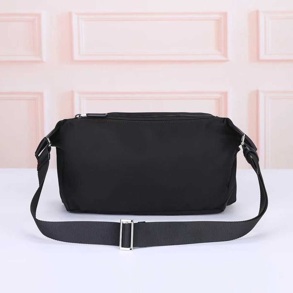 Elegant Refined Nylon Shoulder Bag 27x18x7cm
