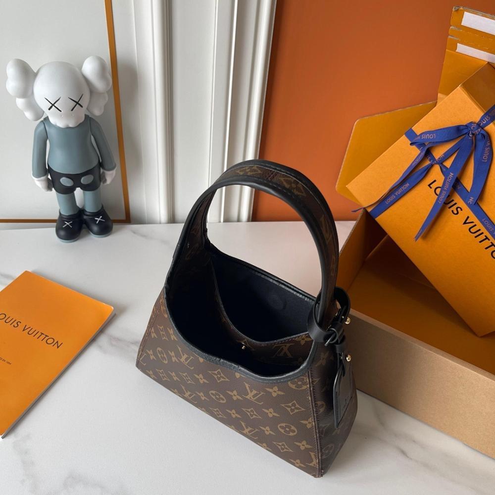 Luxury Monogram Leather Hobo Bag