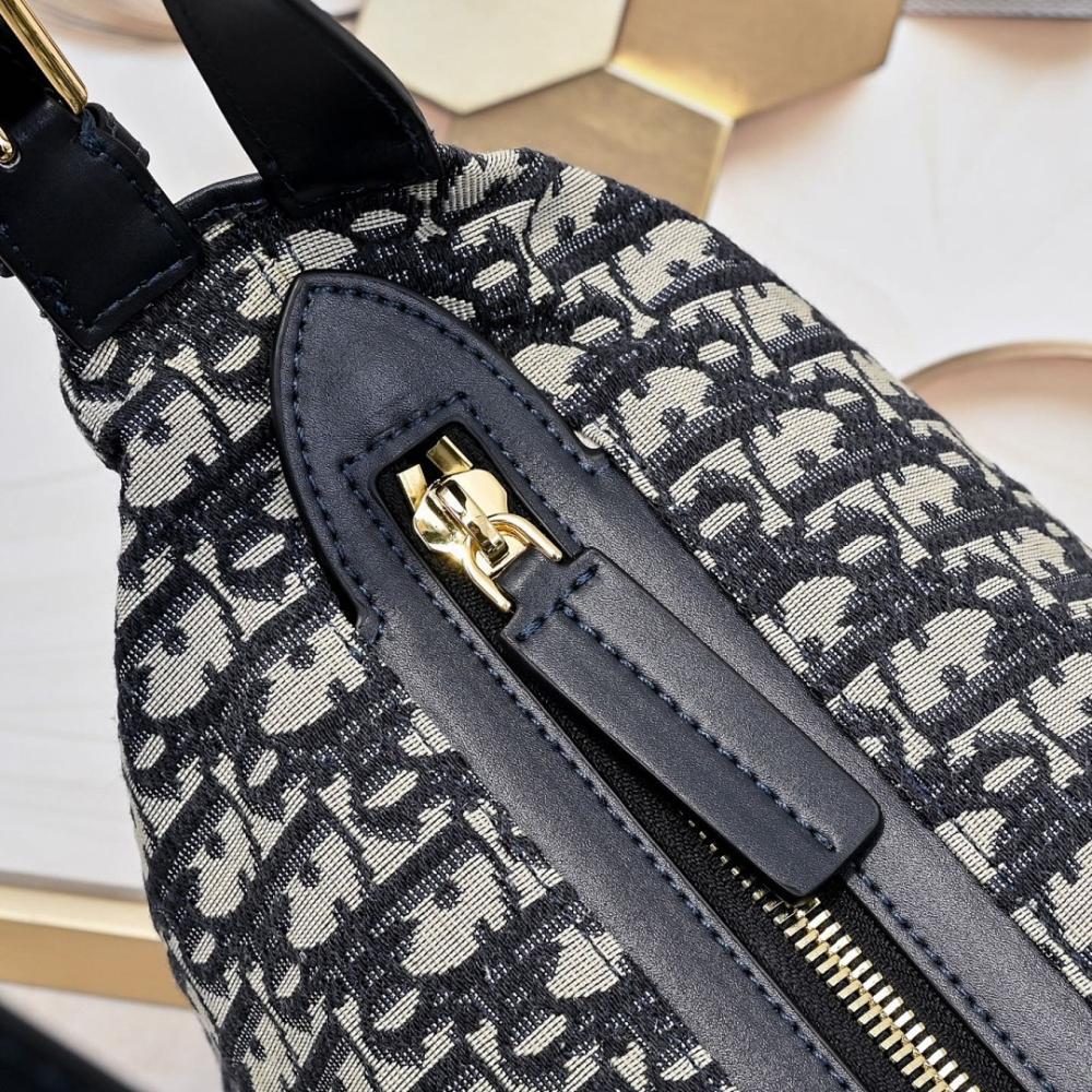 Stylish Refined Printed Leather Crossbody Bag Blue 33x16x15cm