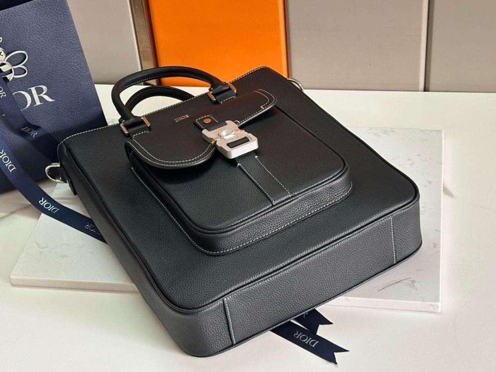 Classic Black Printed Leather Shoulder Bag