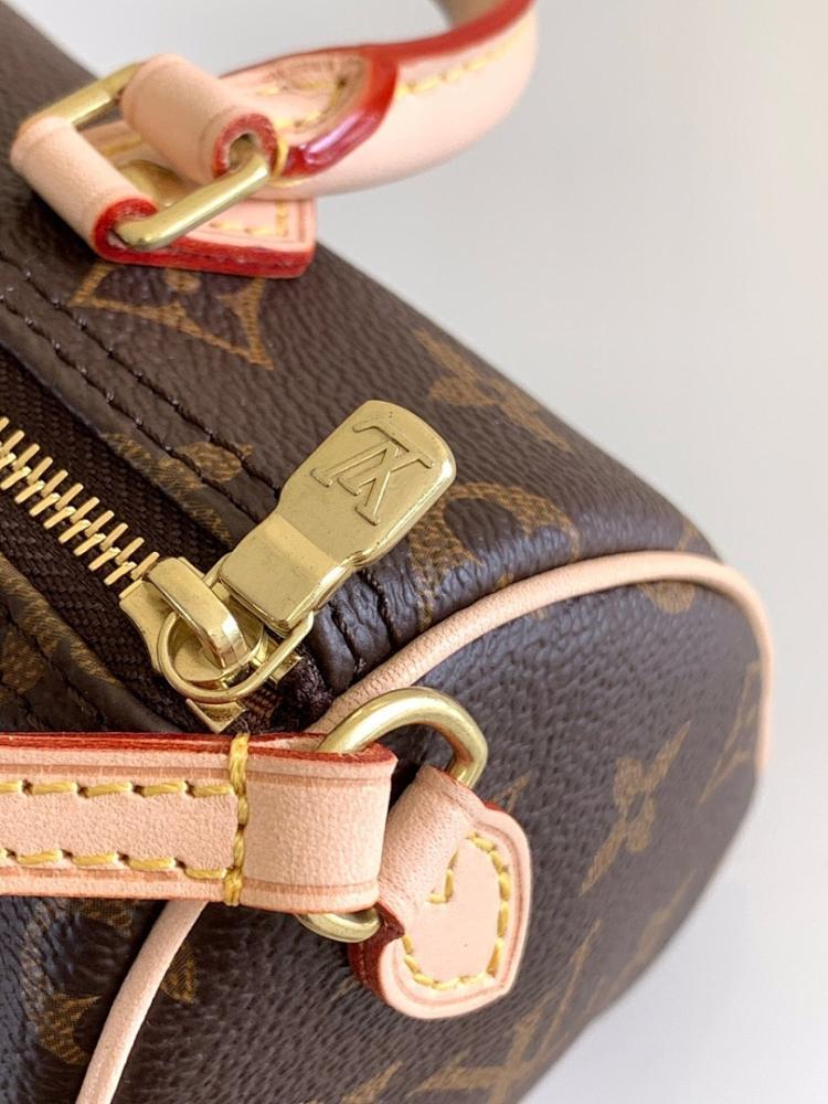 Stylish Refined Canvas Top Handle Bag 16x11x9cm
