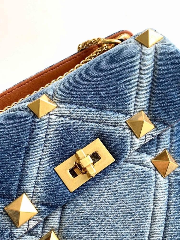 Stylish Quilted Lambskin Shoulder Bag