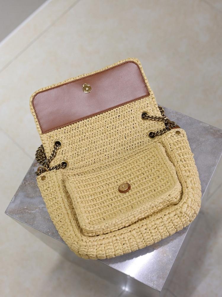 Niki Raffia Top Handle Bag 22x16.5x12cm
