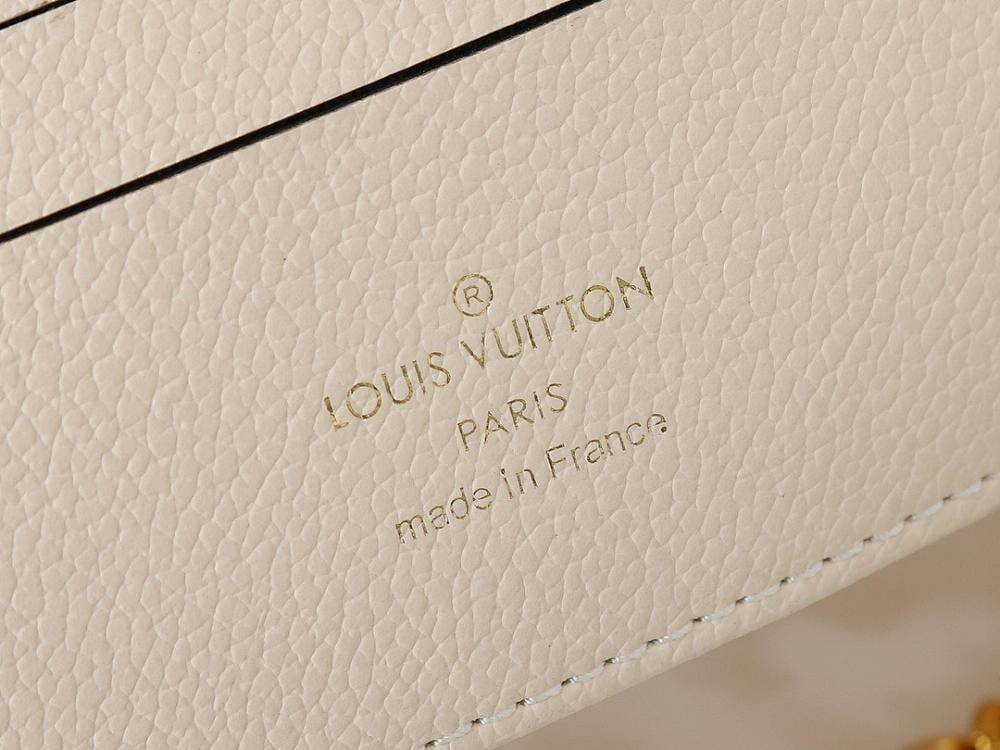 Luxury Monogram Leather Shoulder Bag 23.5x12x4.5cm