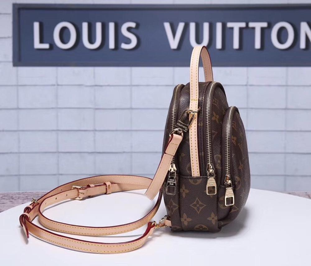 Italian-Inspired Luxury Monogram Backpack 21x18x8cm