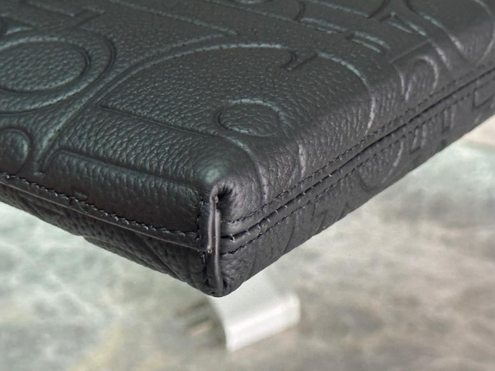 Classic Luxury Leather Top Handle Bag Black 30x20x3cm