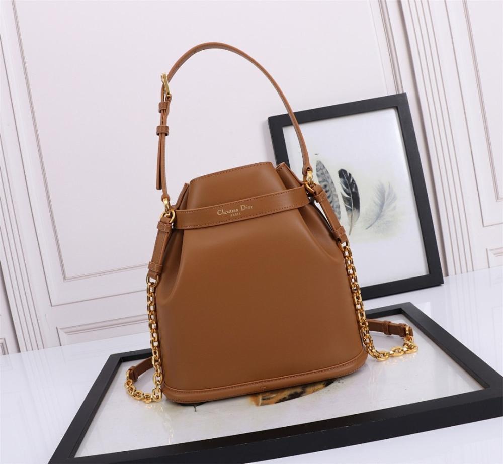 Modern Refined Leather Bucket Bag 24x25.5x10cm