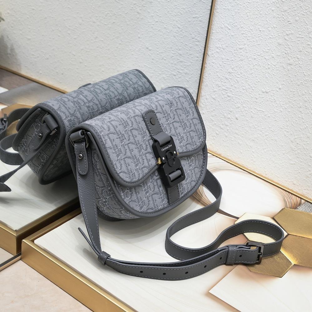 Classic Black Printed Calfskin Shoulder Bag