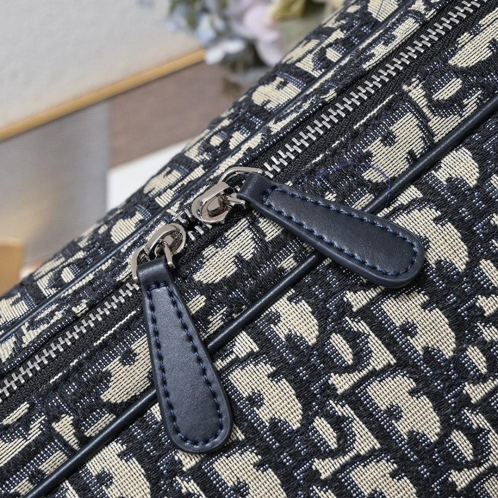 Stylish Refined Printed Leather Shoulder Bag Blue 38x28x16cm