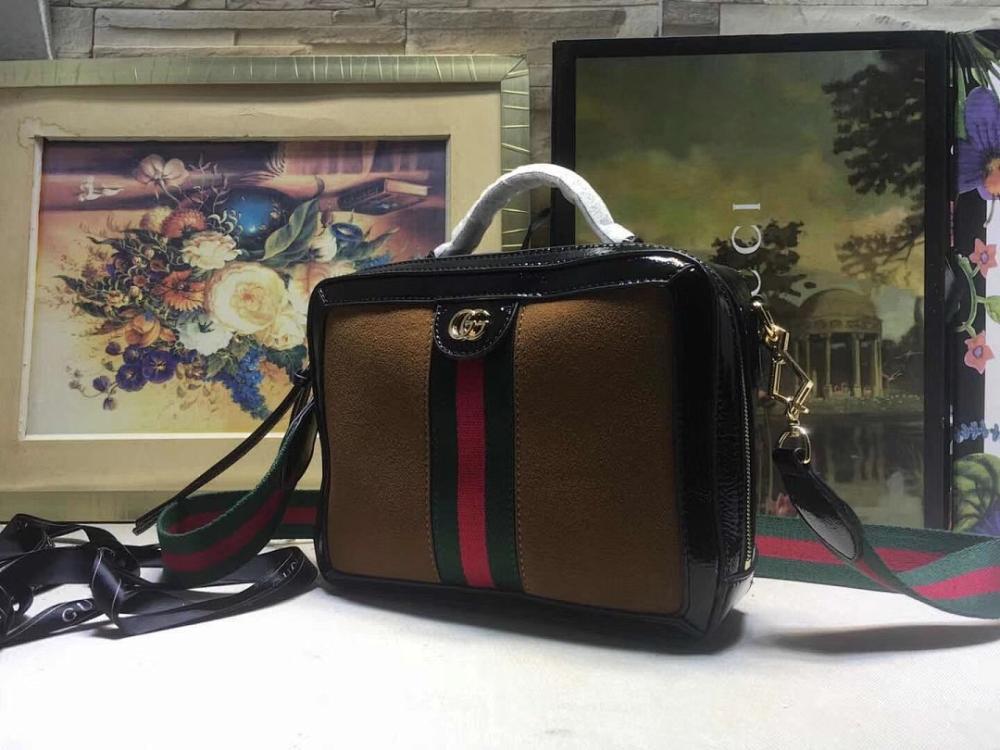 Ophidia Red Top Handle Bag Red/Green 25x20x7cm