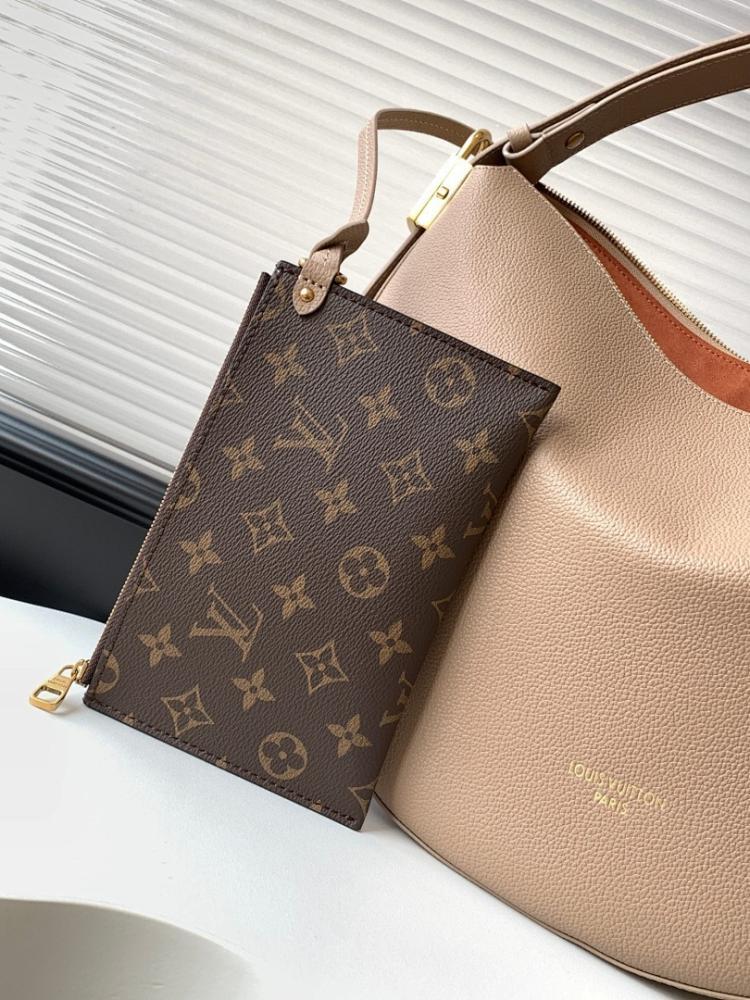 Modern Italian-Inspired Monogram Leather Top Handle Bag 32x26x5cm