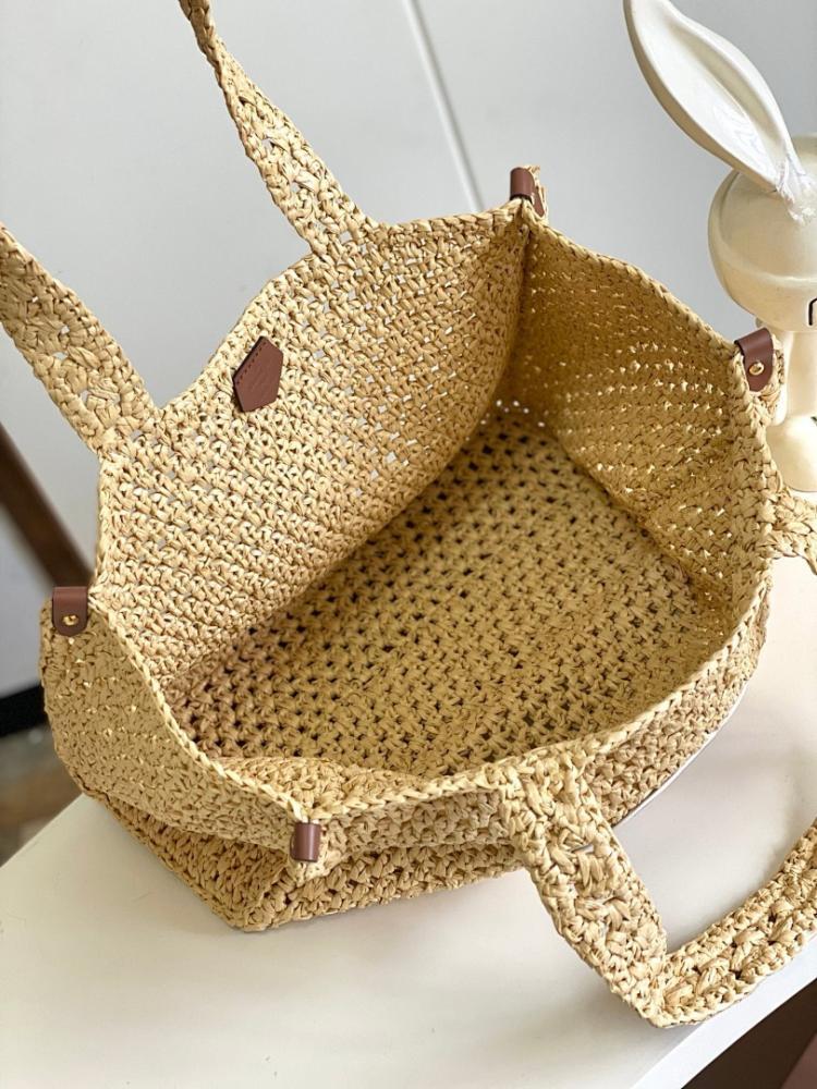 Modern Refined Woven Leather Top Handle Bag 37.5x30x17cm