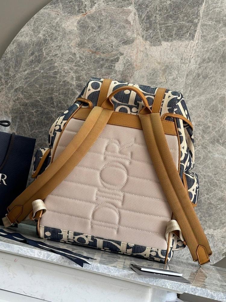Classic Elegant Brown Embroidered Calfskin Bag