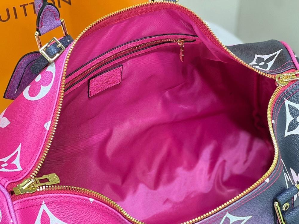 Elegant Stylish Leather Shoulder Bag Pink 45x27x20cm