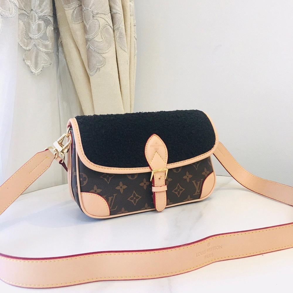 Stylish Jacquard Shoulder Bag Pink 24x9x15cm