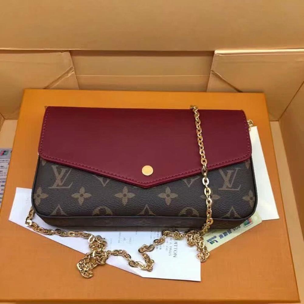 Luxury Pink Leather Shoulder Bag 21x12x3cm