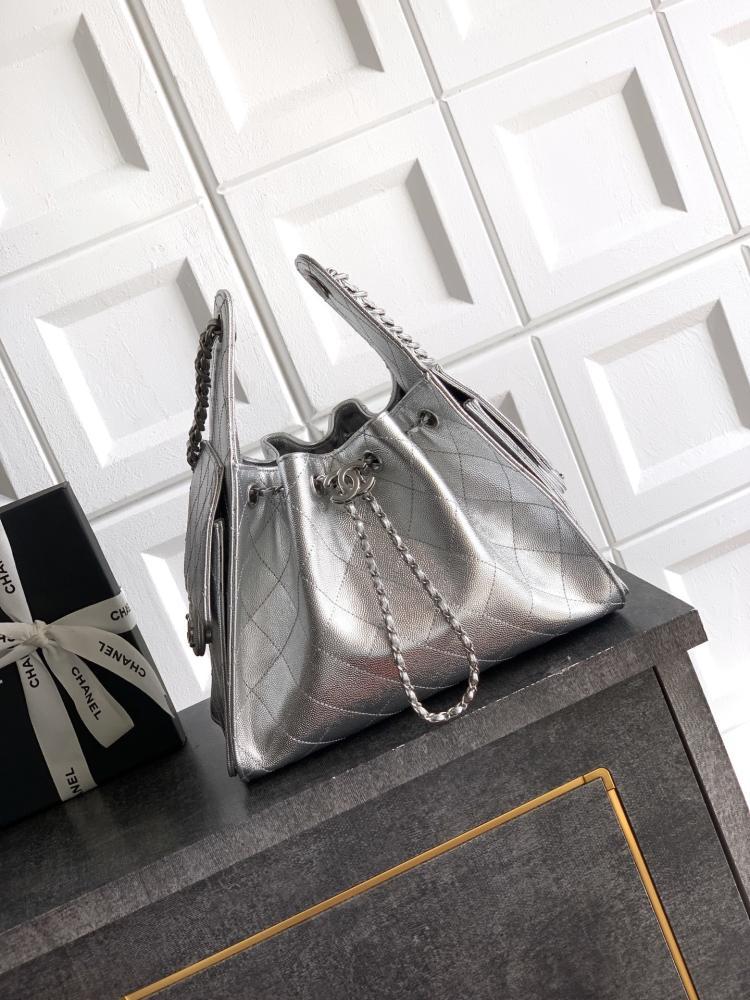 Gold Leather Bucket Bag Style 1677768461