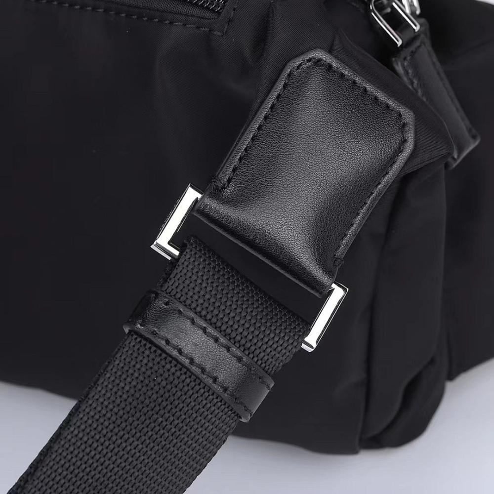 Elegant Refined Nylon Shoulder Bag 27x18x7cm