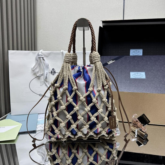 Woven Top Handle Bag Style 465237426
