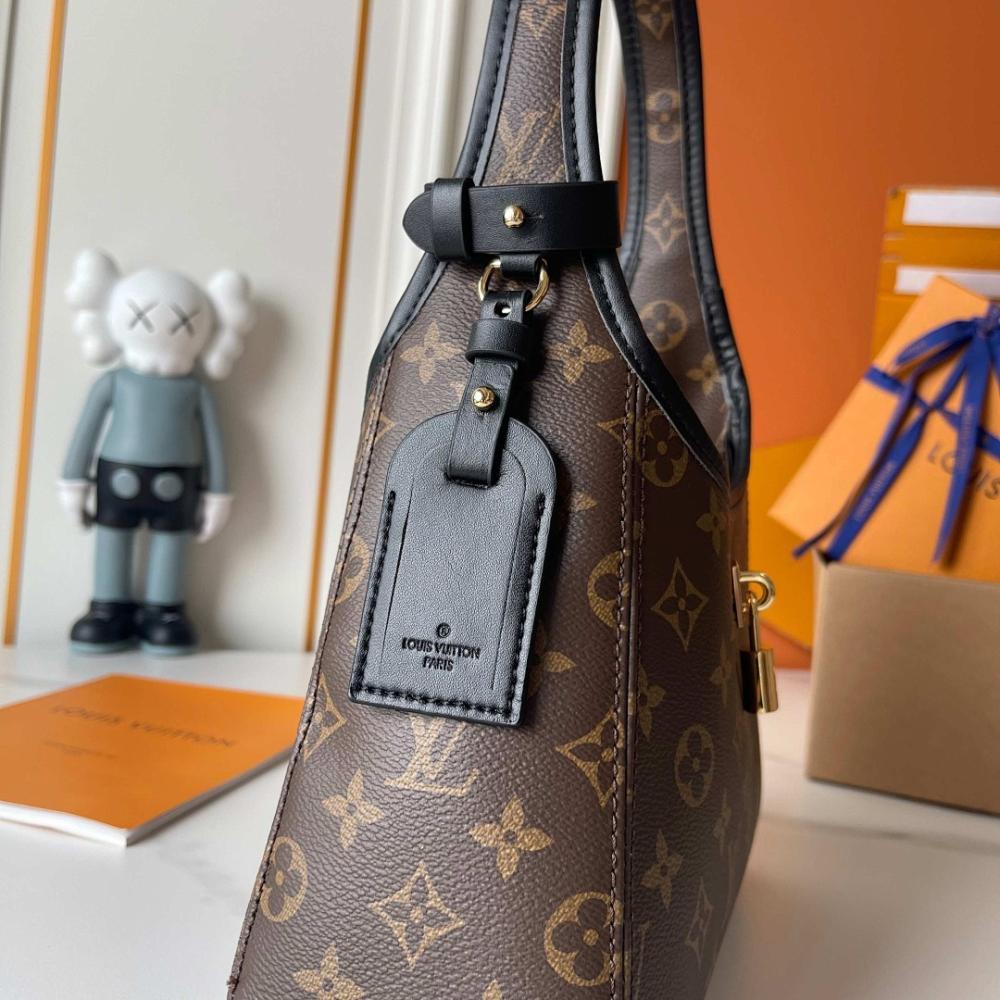 Luxury Monogram Leather Hobo Bag