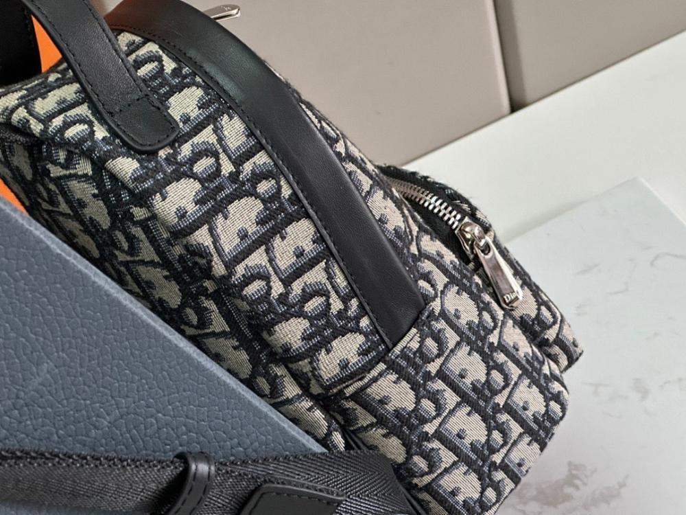 Modern Luxury Black Printed Leather Backpack