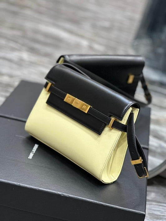 Elegant Leather Shoulder Bag 24x17.5x6cm