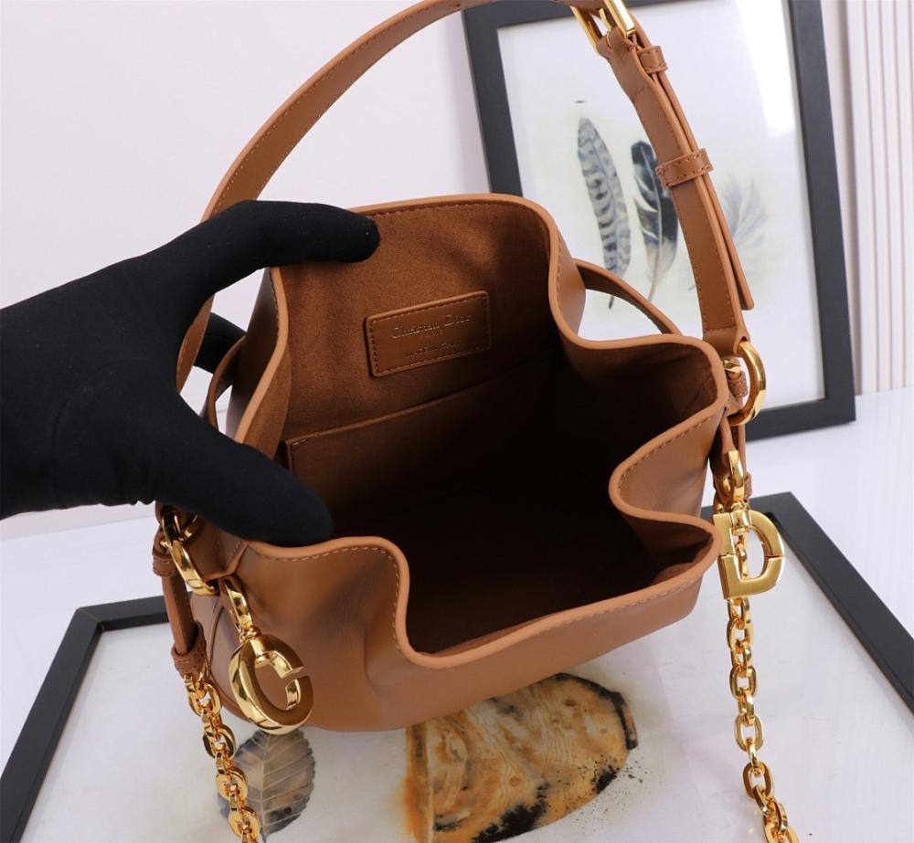 Modern Refined Leather Bucket Bag 24x25.5x10cm