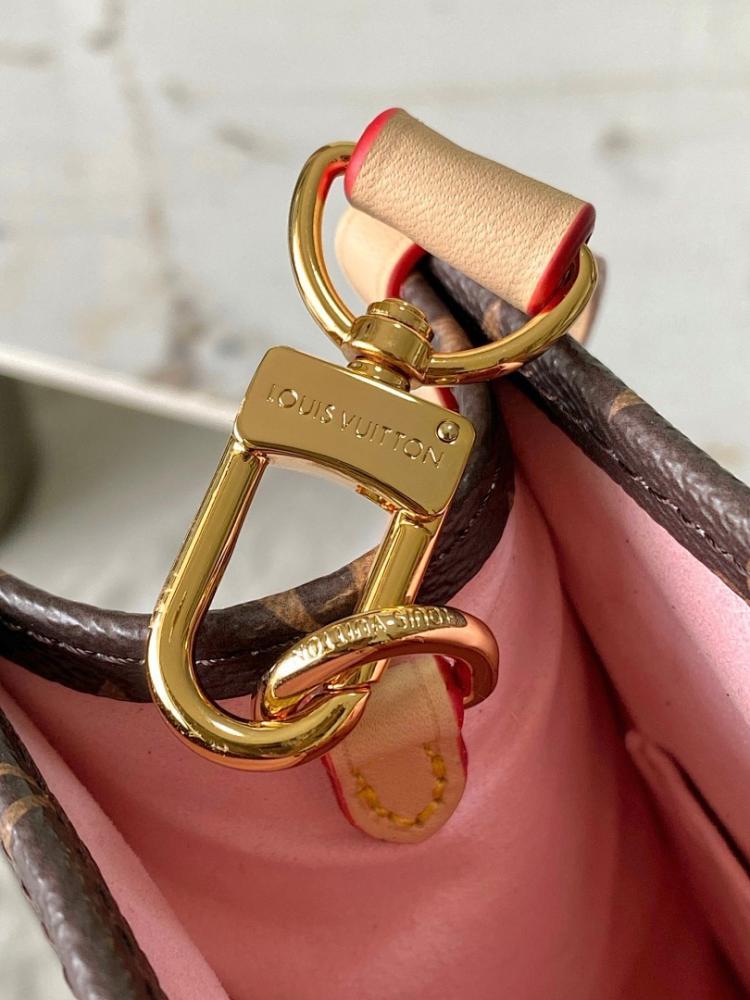 OnTheGo Monogram Leather Top Handle Bag Pink