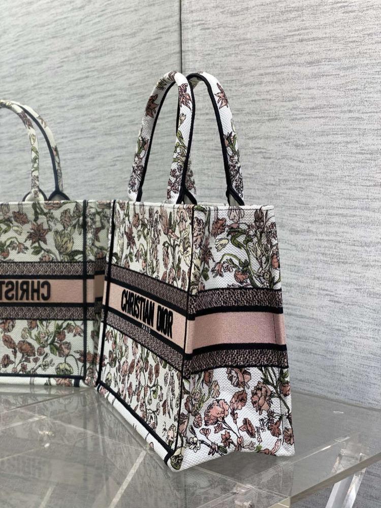 Embroidered Tote Bag Pink