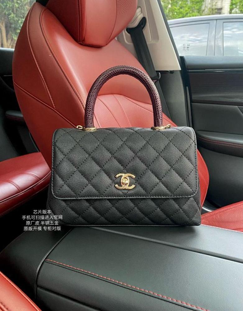 Leather Top Handle Bag Style 344589177