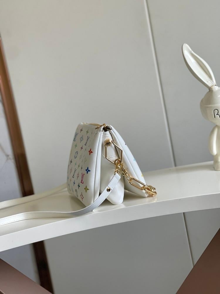 Classic Refined Monogram Leather Shoulder Bag 26x20x12cm