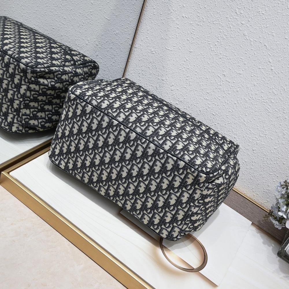 Stylish Refined Printed Leather Shoulder Bag Blue 38x28x16cm
