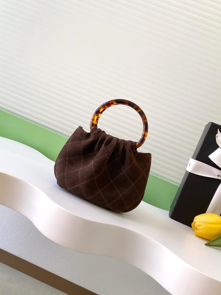 Suede Top Handle Bag Style 725255268