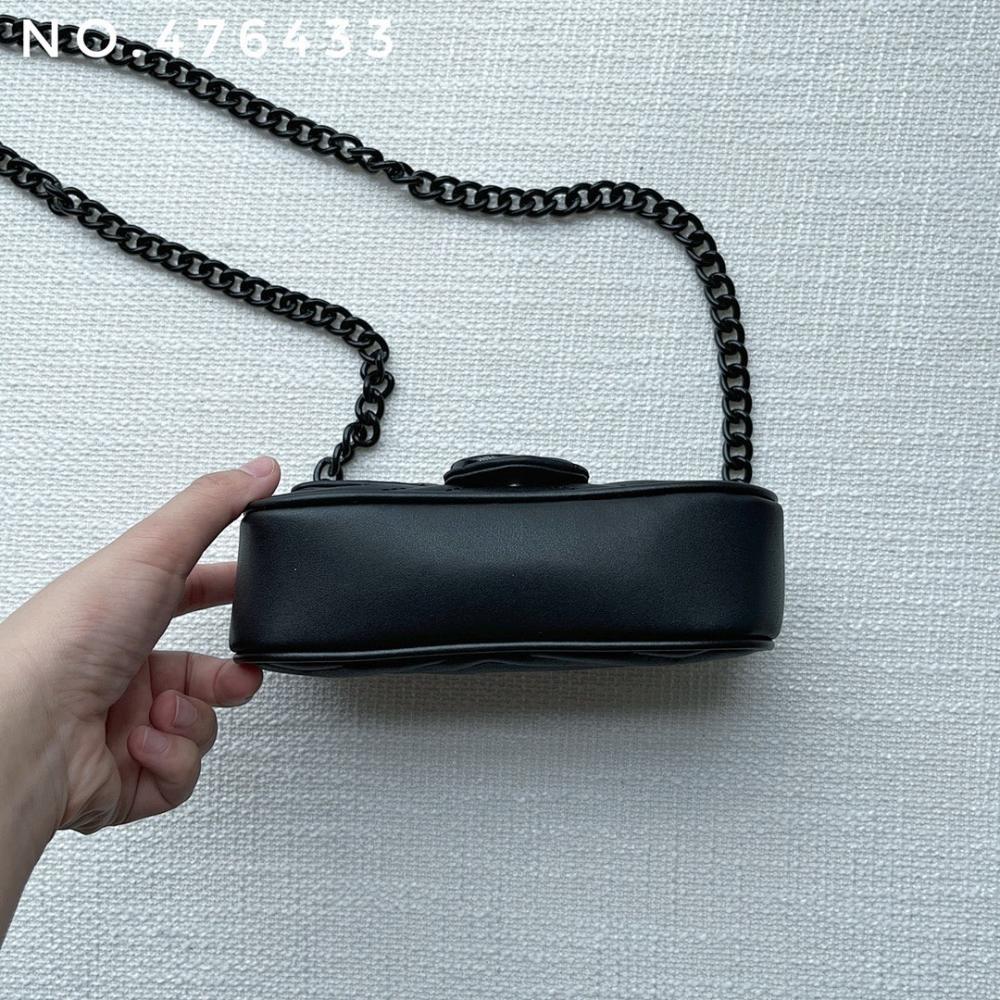 Modern Refined Leather Shoulder Bag Red 16.5x9.5x4.5cm