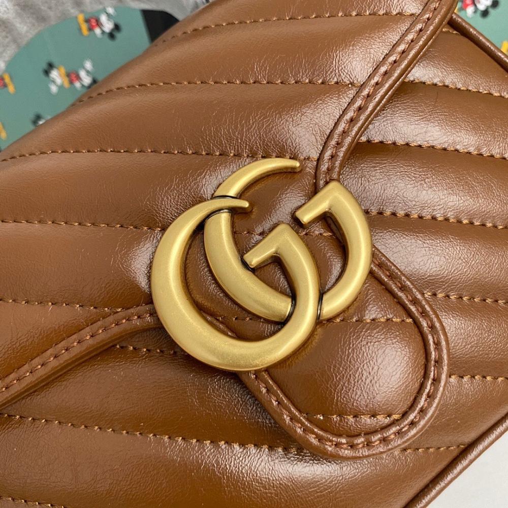 Alma Brown Quilted Leather Top Handle Bag 21x15.5x8cm