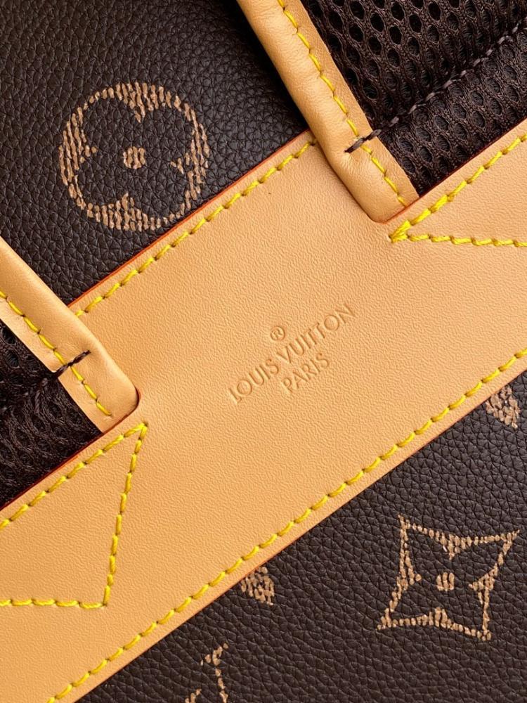 Italian-Inspired Stylish Monogram Leather Crossbody Bag 34x40x17cm