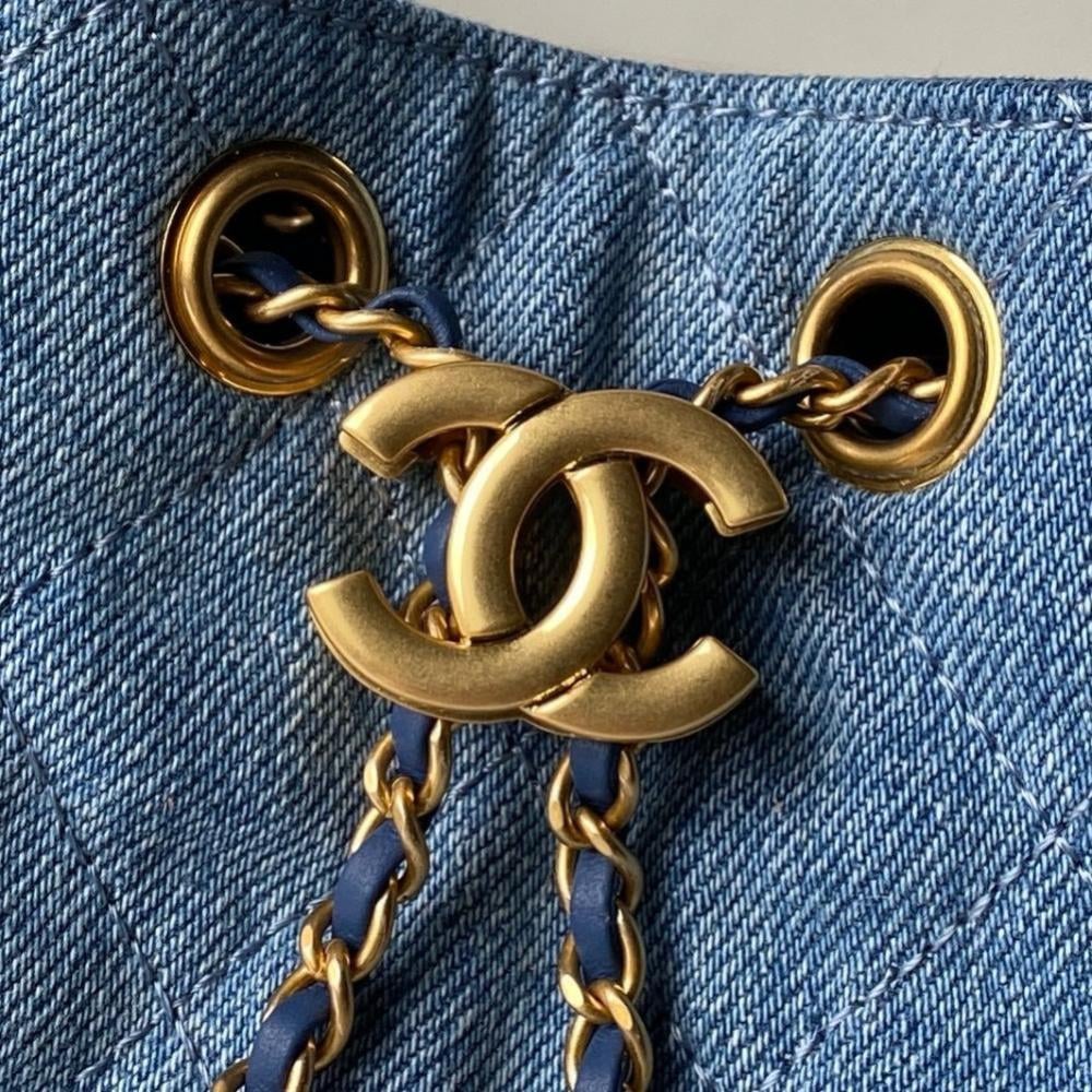 Gold Denim Hobo Bag Style 929153713