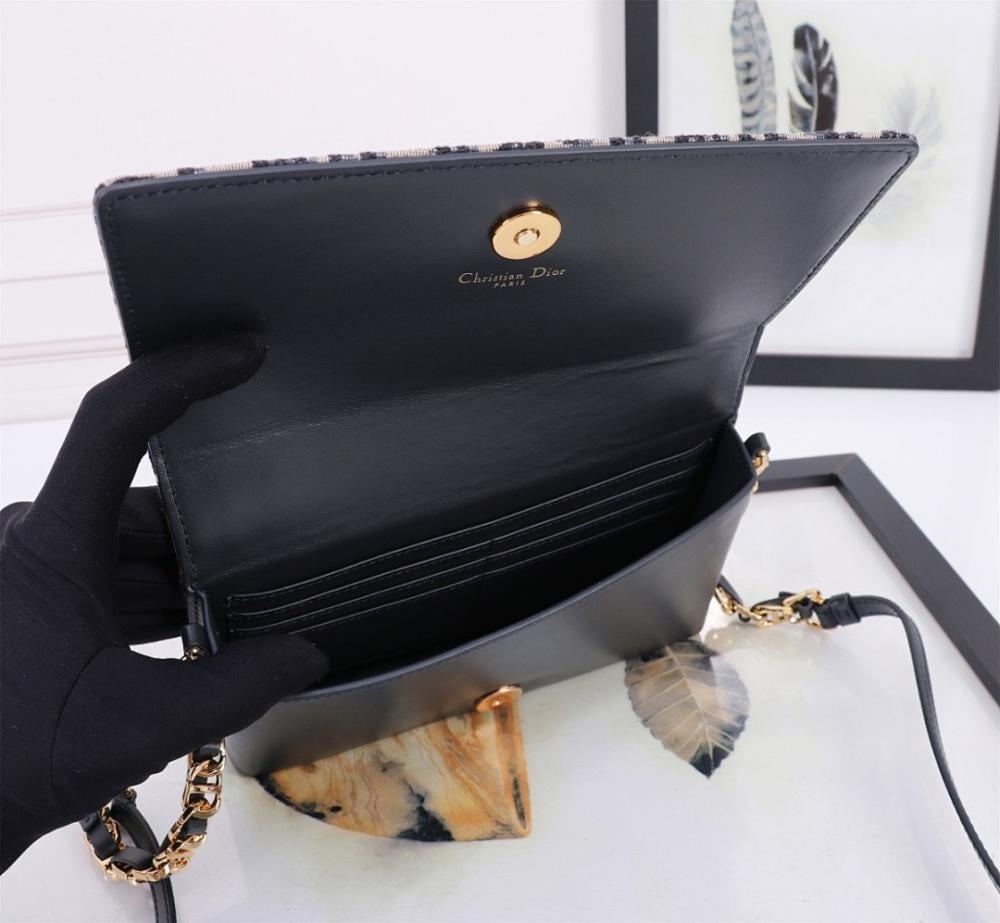 Stylish Refined Printed Leather Shoulder Bag Blue 21x11x5cm