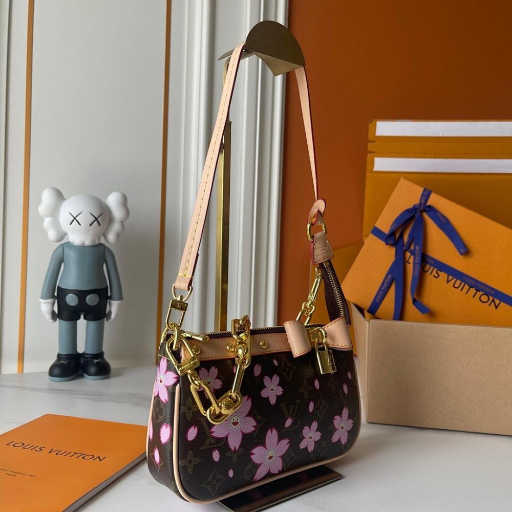 Luxury Elegant Monogram Leather Shoulder Bag