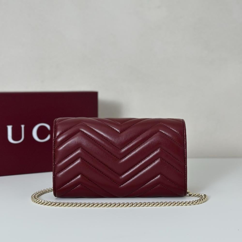 Lambskin Shoulder Bag Burgundy